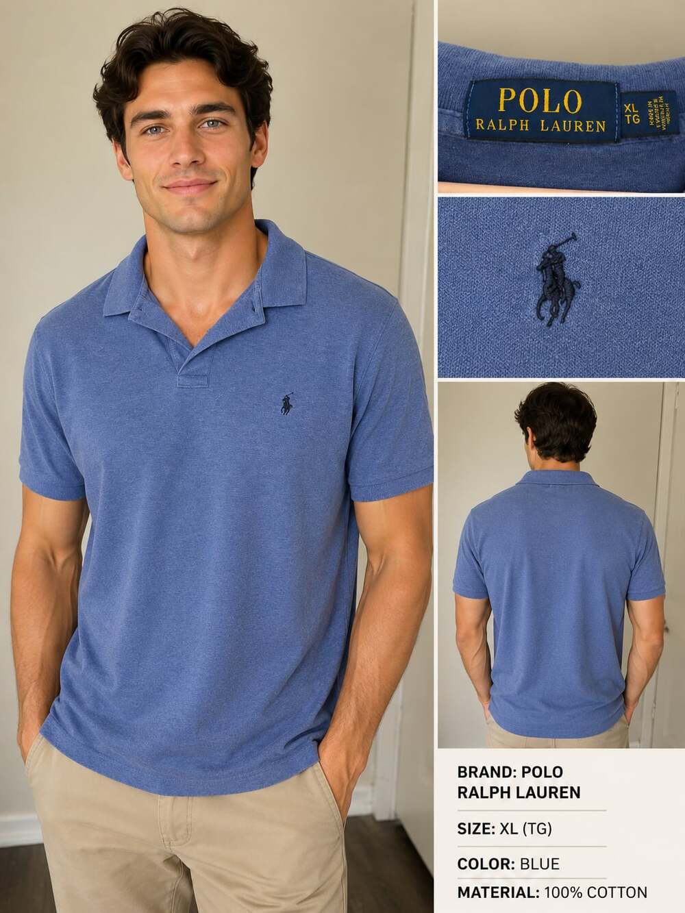 Polo Ralph Lauren Short Sleeve Johnny Collar Soft Cotton Polo Shirt